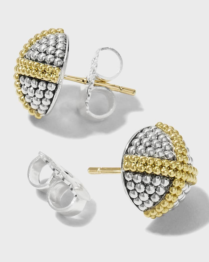 LAGOS Caviar Pearl Front-Back Stud Earrings