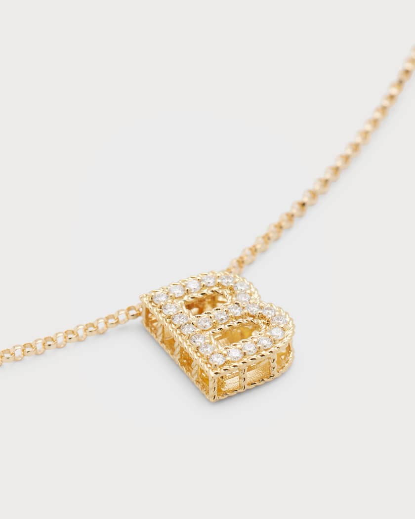 Roberto coin letter medallion necklace hotsell