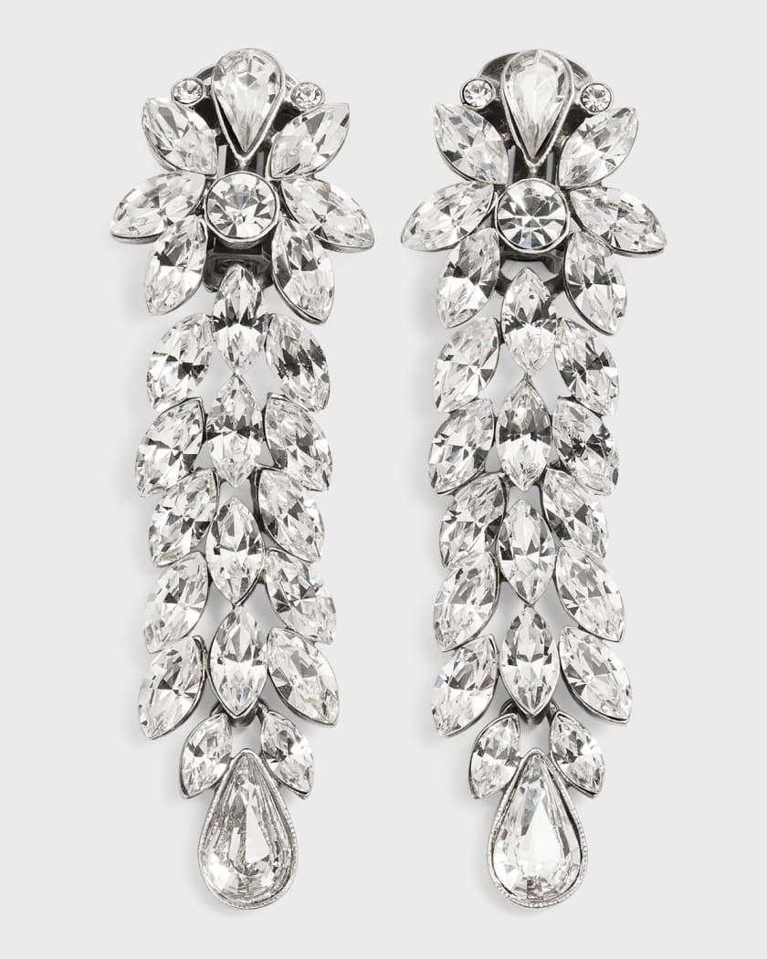 Large crystal drop earrings online