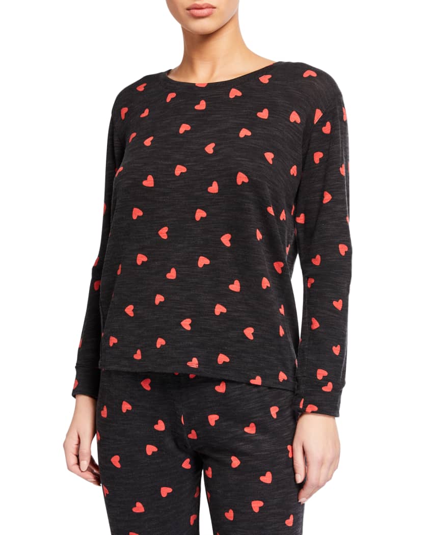 Monrow heart sweatshirt best sale