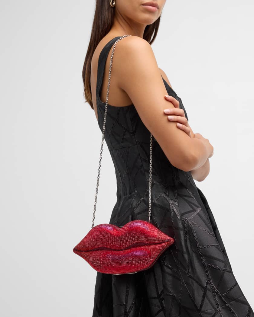 Judith Leiber Hot Lips Crystal Clutch Bag