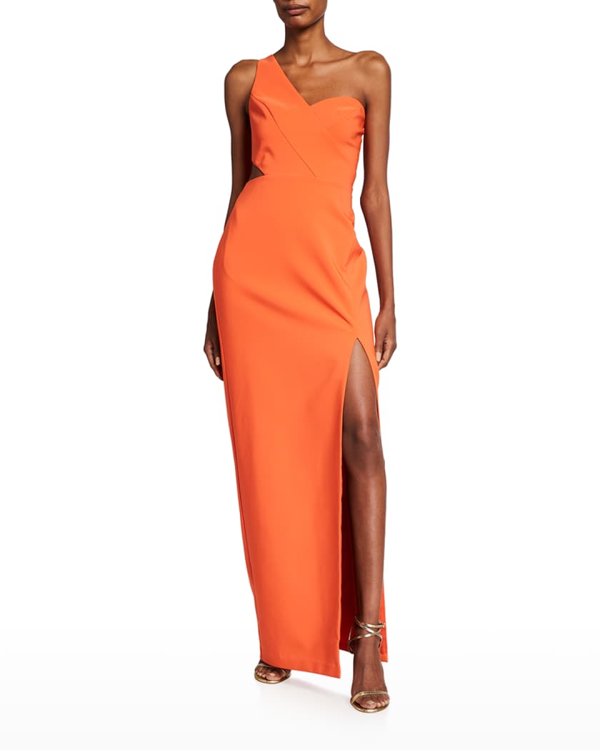 Aidan by aidan mattox asymmetrical cutout column gown Clearance