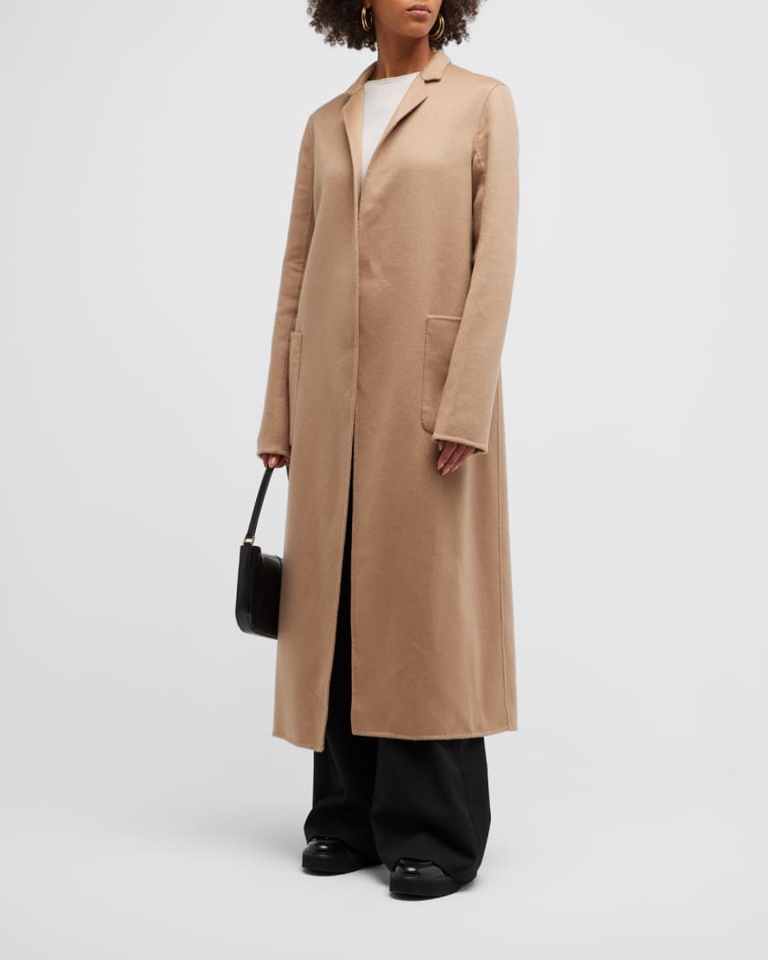 Zibelline Open-Front Cashmere Midi Coat