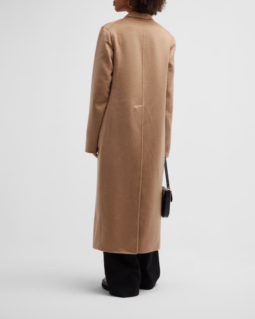 Zibelline Open-Front Cashmere Midi Coat