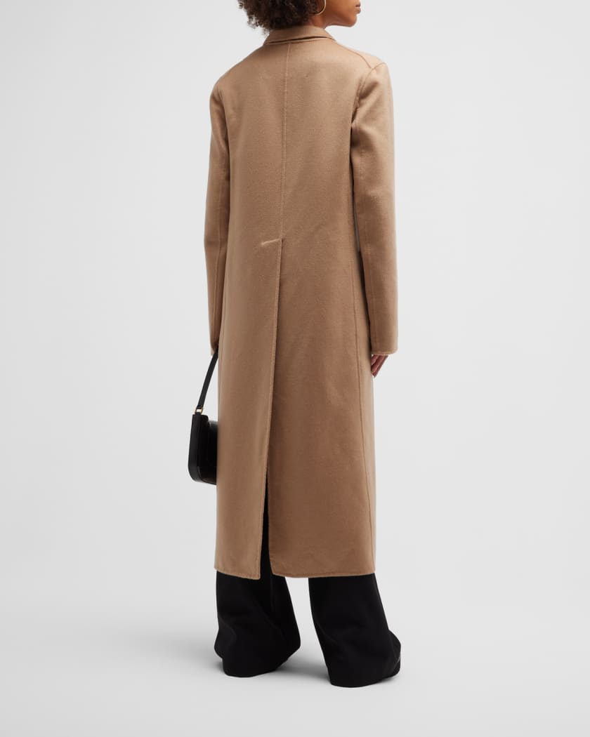 Zibelline Open-Front Cashmere Midi Coat