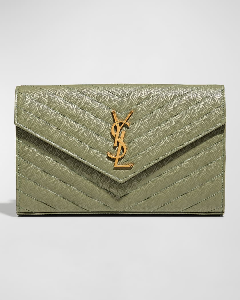 YSL Grain de Poudre Envelope Wallet on Chain