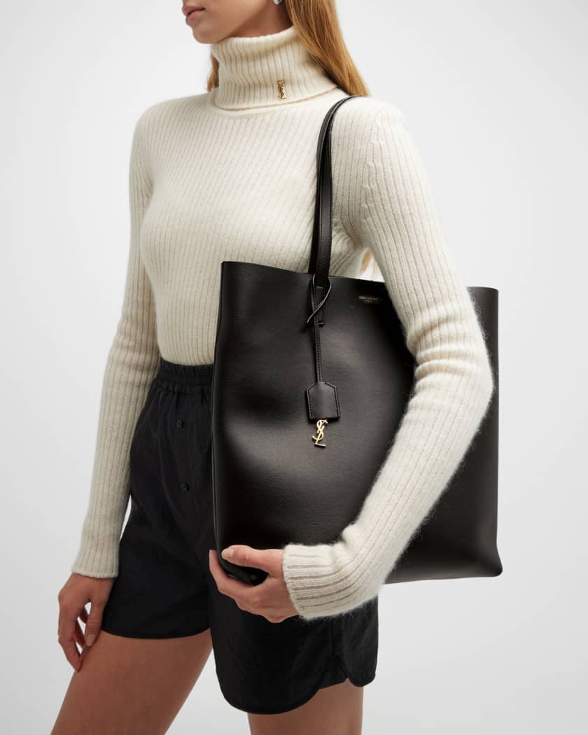 Shopping North- South Toy Tote Bag in Smooth Leather