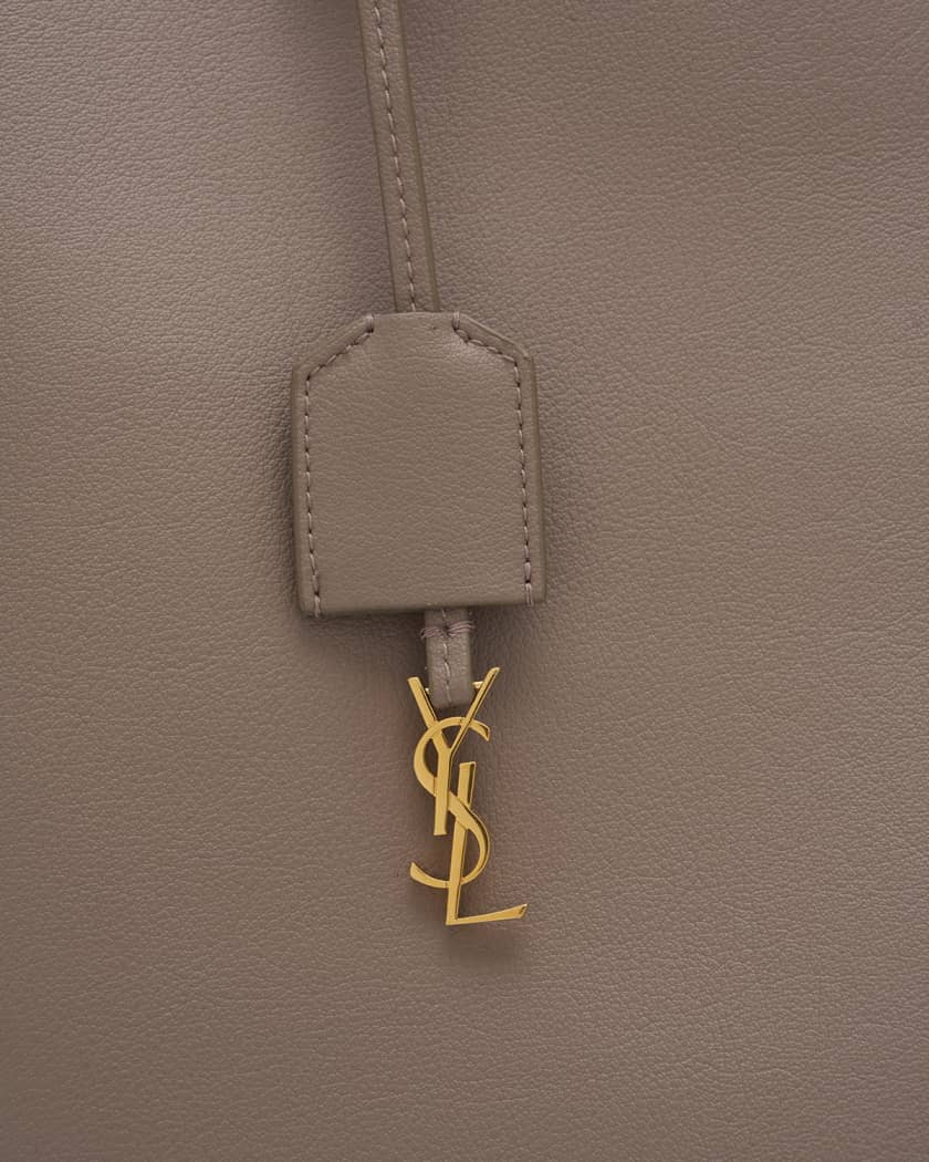 Saint laurent large leather shopper tote deals
