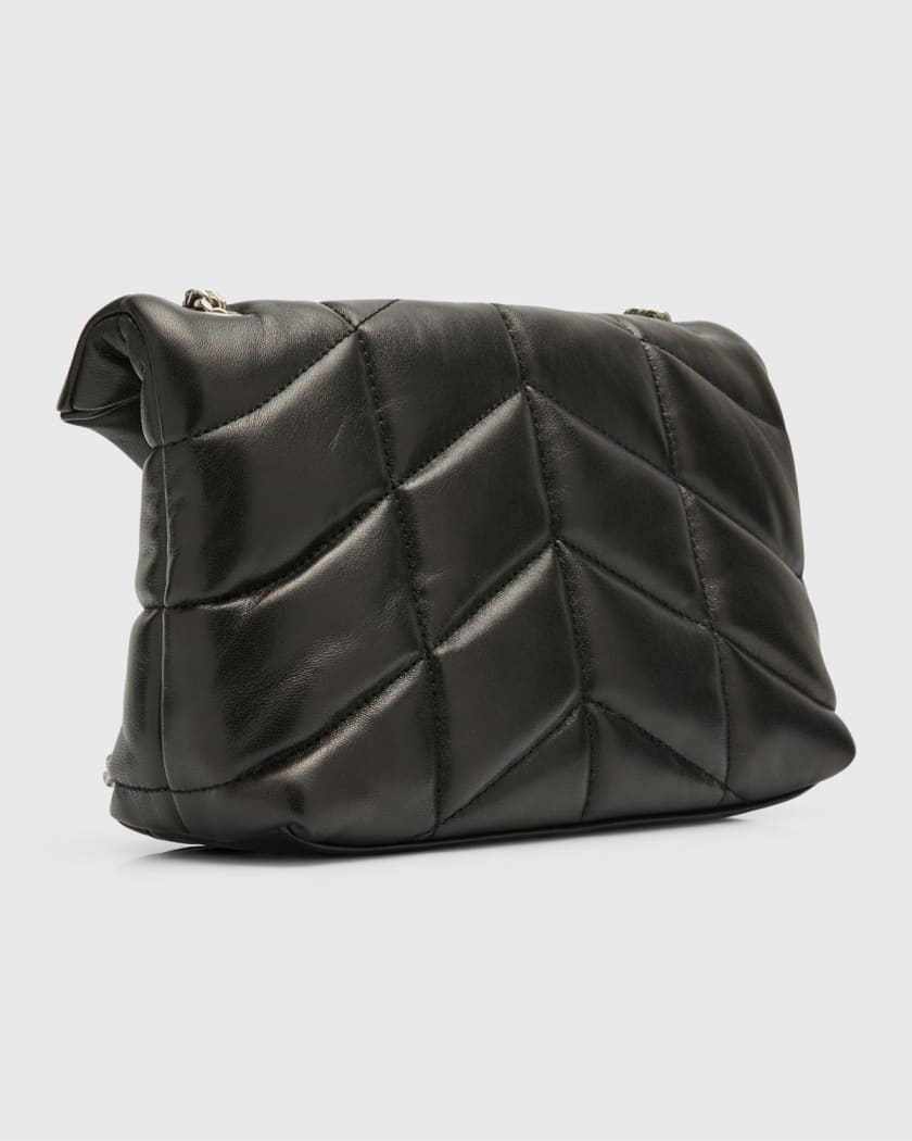 Marc Jacobs Lambskin The Pillow Bag in Black Silver Chain Hardware Inside  Pocket