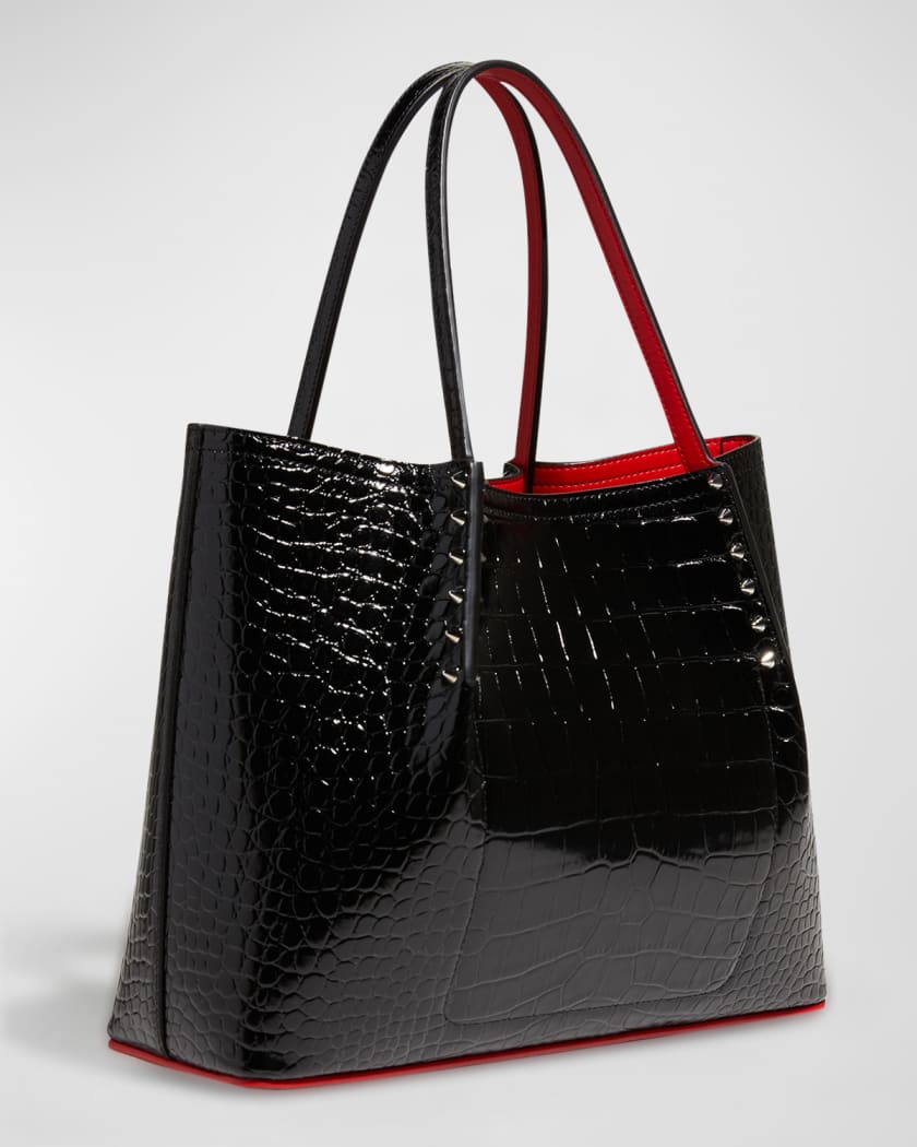 Women's Black Crocodile Leather Handbag Novel