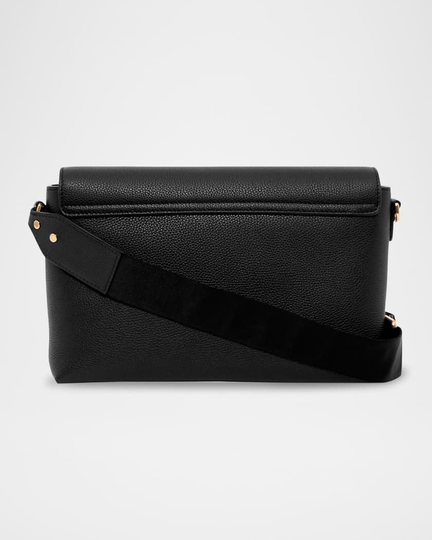Leather and vintage check note crossbody top