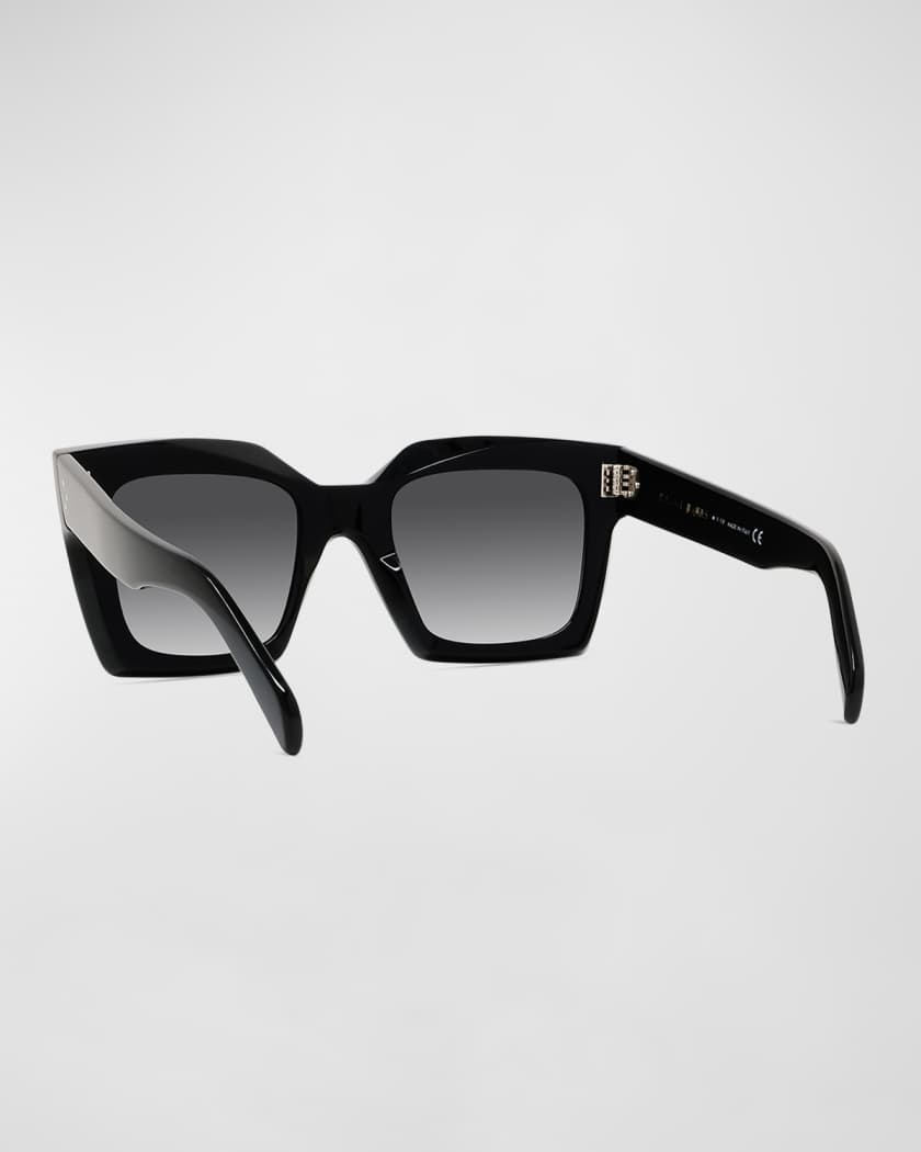 Celine square monochromatic acetate & shop metal sunglasses