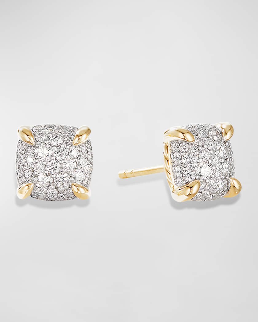 David Yurman Chatelaine Stud Earrings in 18K Yellow Gold with Full