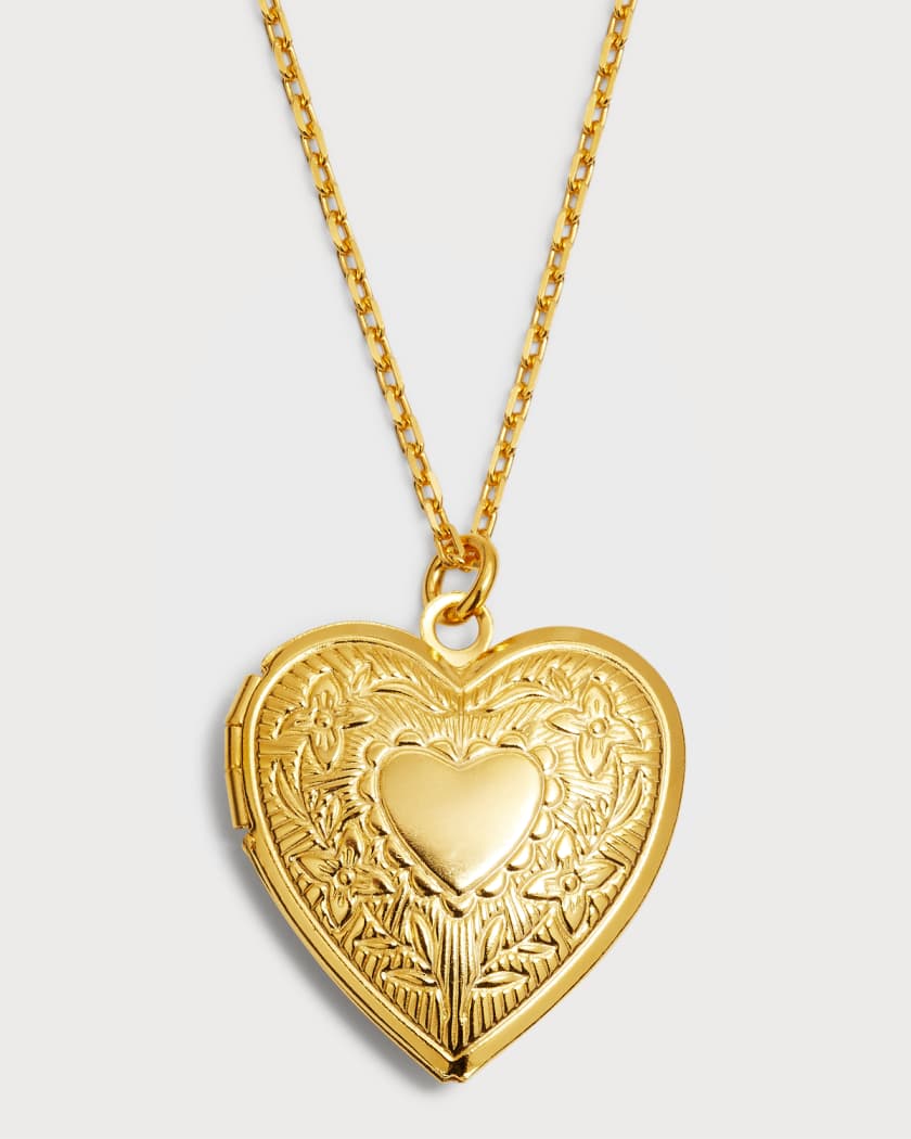 Heart Lock Necklace in 24K Gold Plating by oNecklace