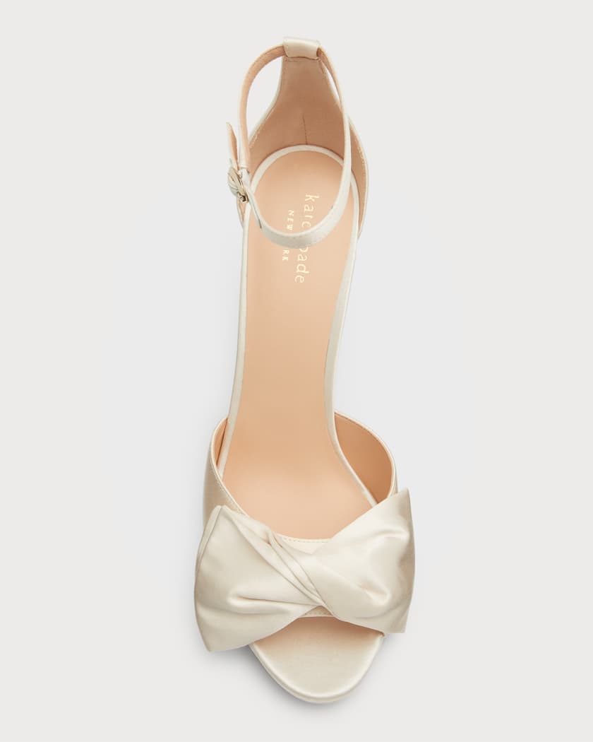kate spade new york Bridal Sparkle Mesh Bow Dress Sandals - 6M