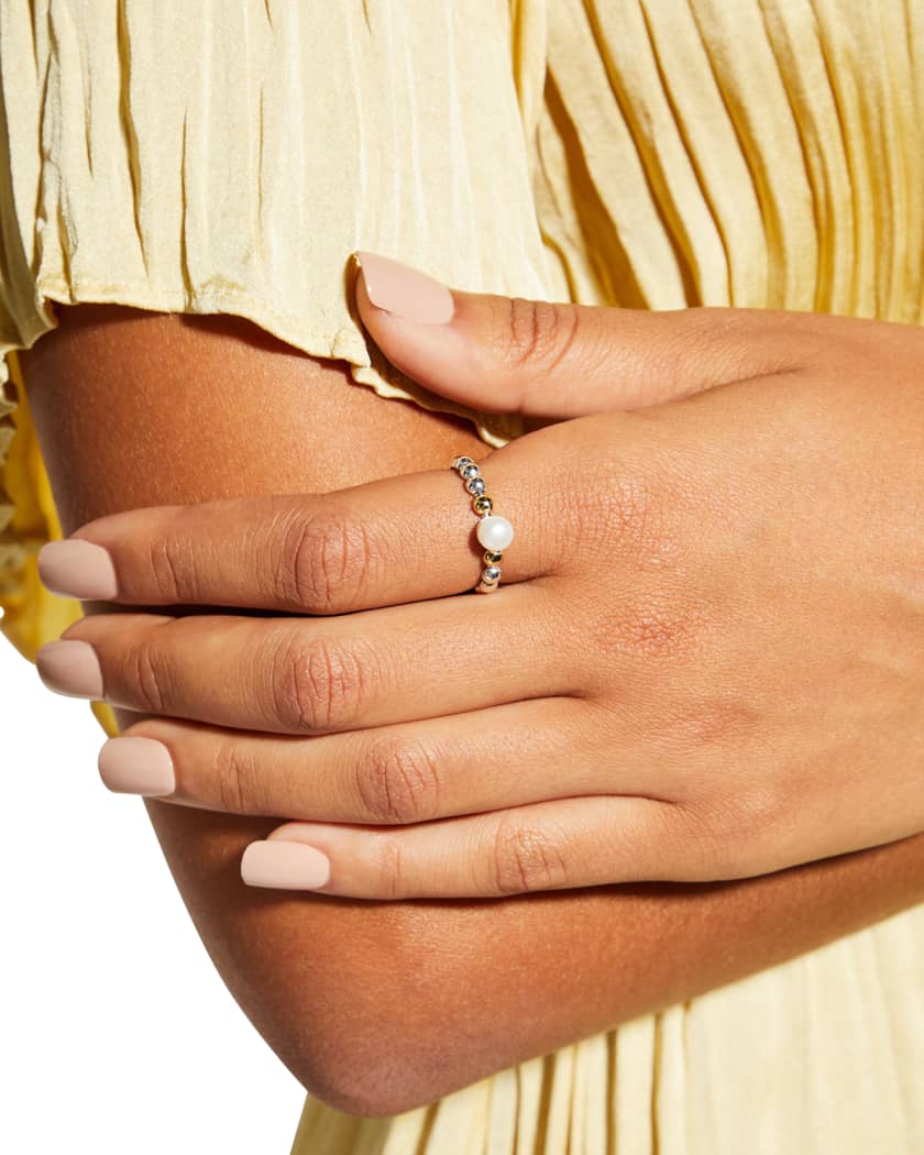 LAGOS Luna Pearl 2 Tone Stack Ring Neiman Marcus
