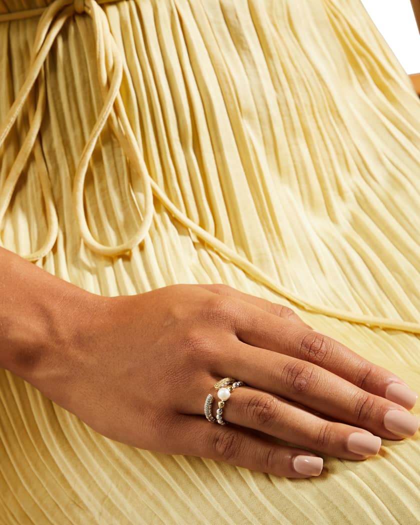 Lagos luna pearl top ring