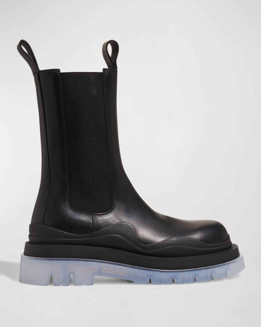 Bottega Veneta Men s The Tire Leather Chunky Chelsea Boots