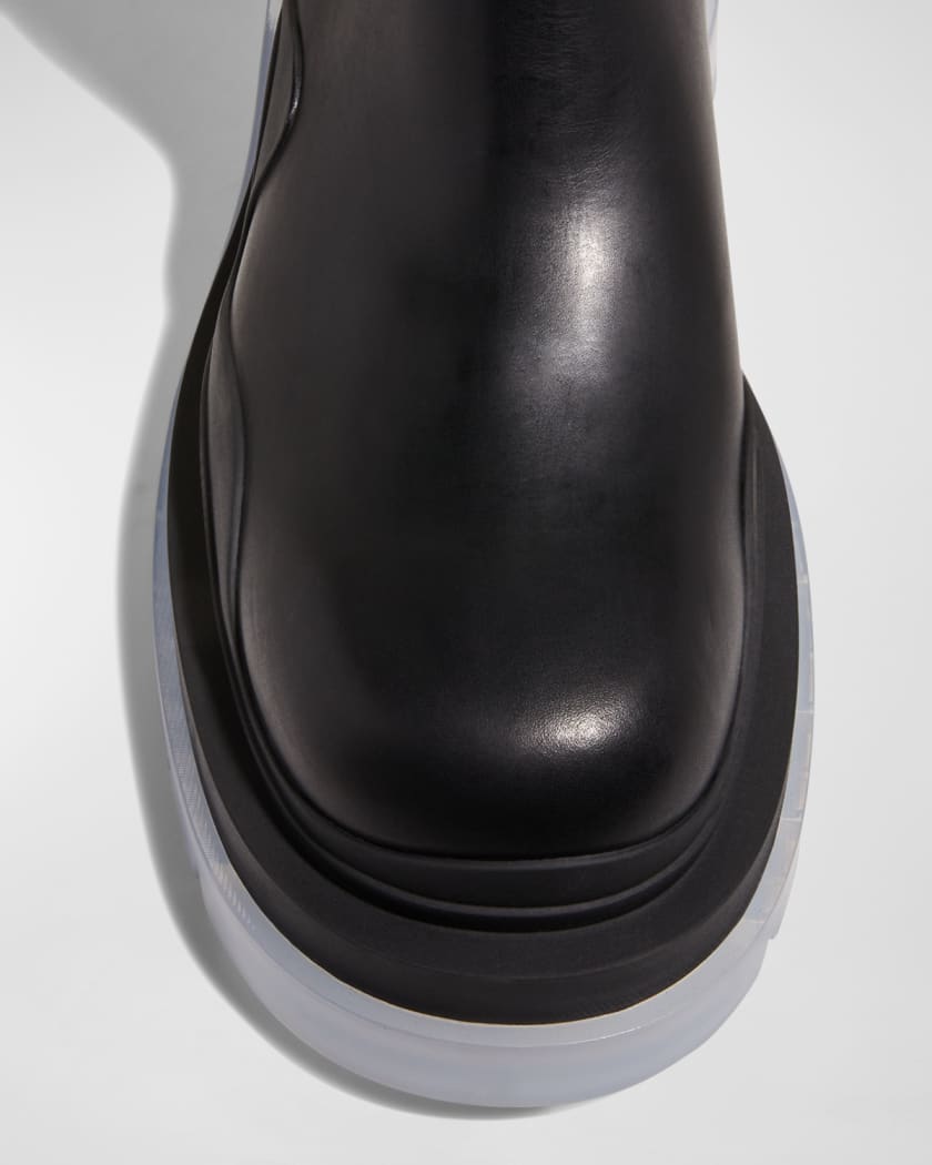 Bottega Veneta Men's The Tire Leather Chunky Chelsea Boots