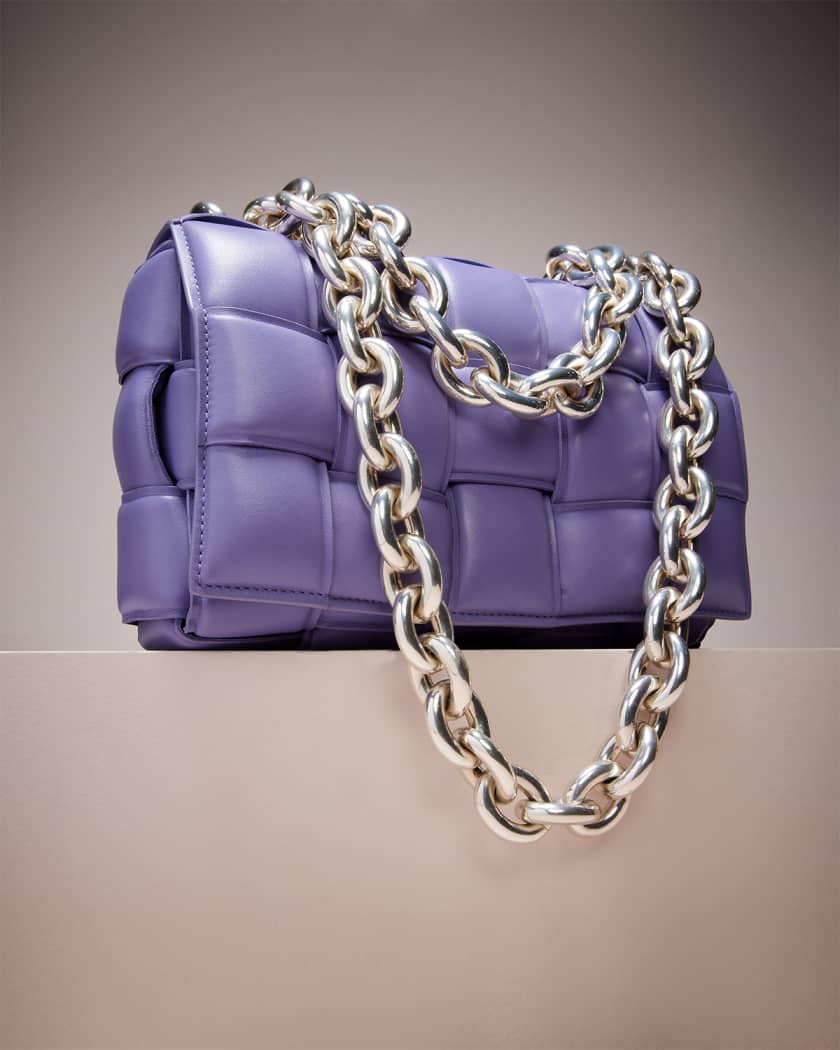 Bottega Veneta Leather Mini Loop Bag Lavender