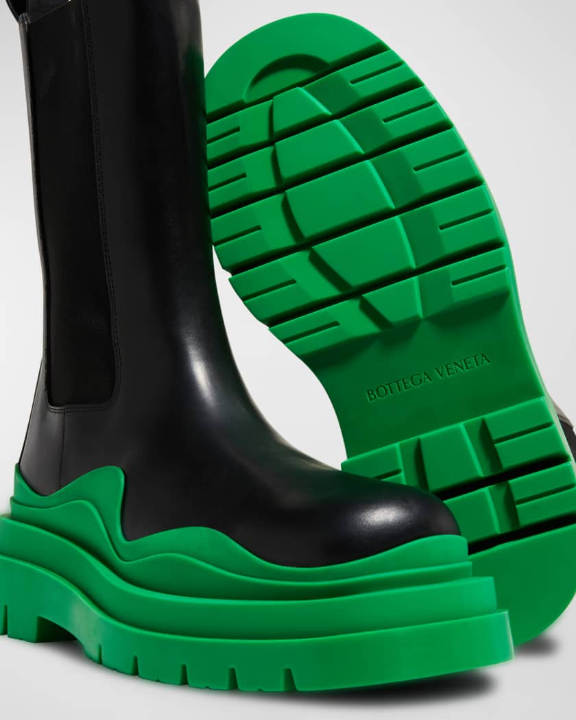 Horsebit - Detailed Heeled Rubber Rain Boots in Green