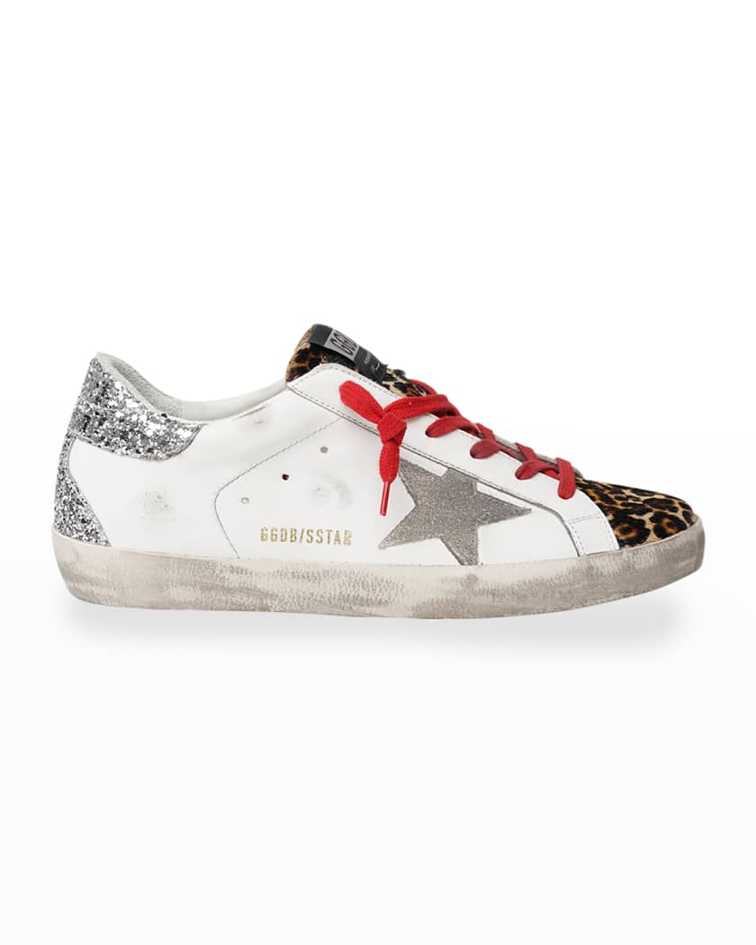 Golden Goose Leopard-Print Court Sneakers | Neiman Marcus