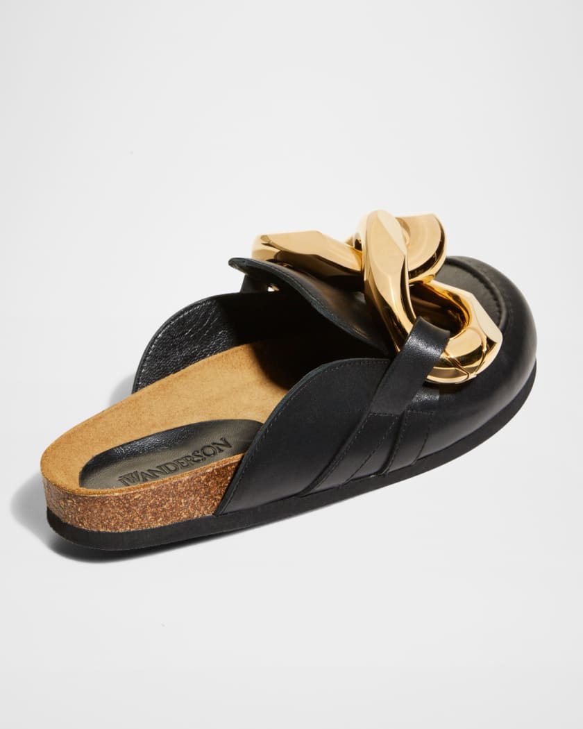 Chunky Napa Chain Slide Mules