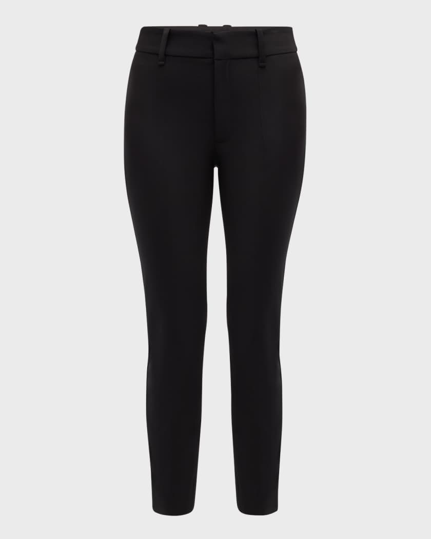 DOUBLE KNIT CIGARETTE LEG HIGH RISE STRETCH TROUSER