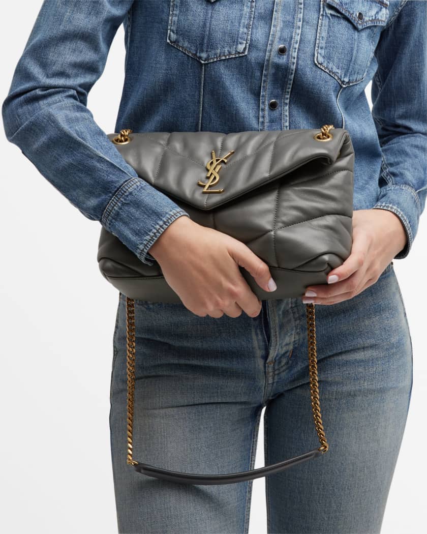 Loulou Leather Shoulder Bag by Saint Laurent at Neiman Marcus