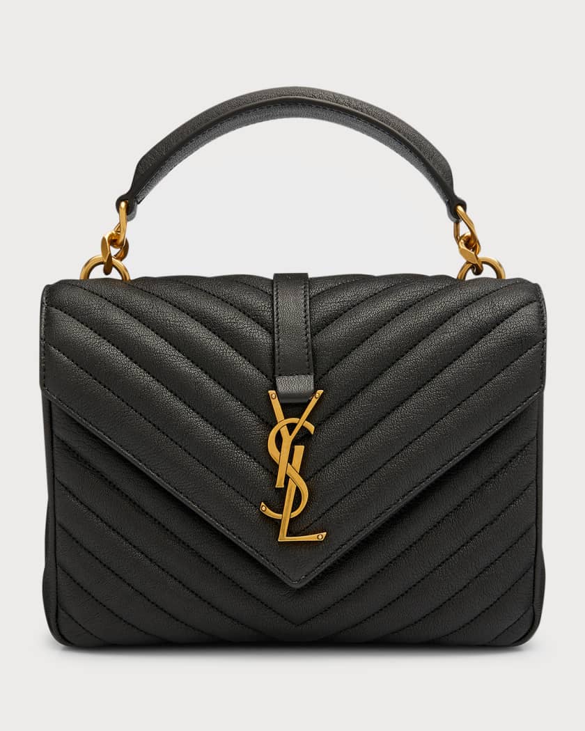 Saint Laurent College Medium Monogram V-Flap Crossbody Bag