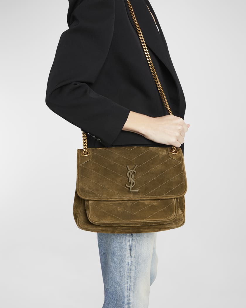 Niki medium in suede and smooth leather clearance