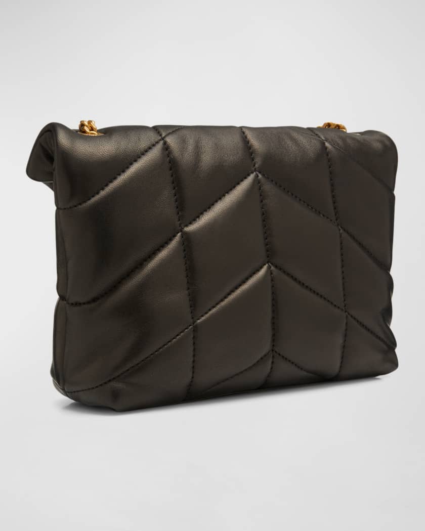Saint Laurent Puffer Toy Bag in Quilted Lambskin - Amber - Women