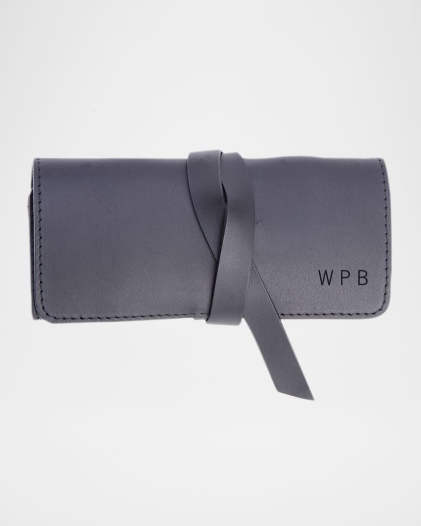 Monogrammed Leather Tech Cord Accessory Organizer