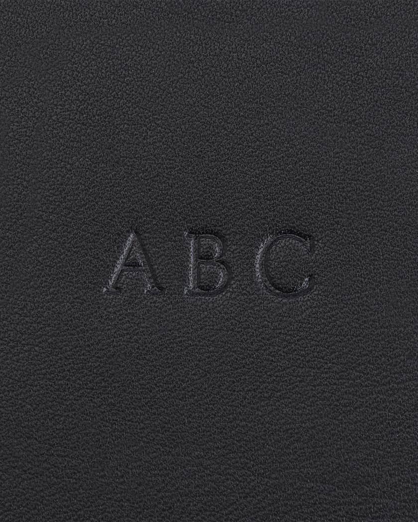 Monogrammed Leather Overnight Duffel Bag