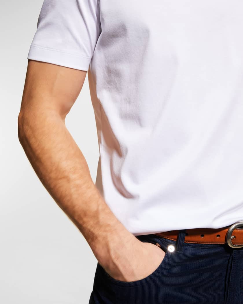 Brunello Cucinelli Men's Basic-Fit V-Neck T-Shirt | Neiman