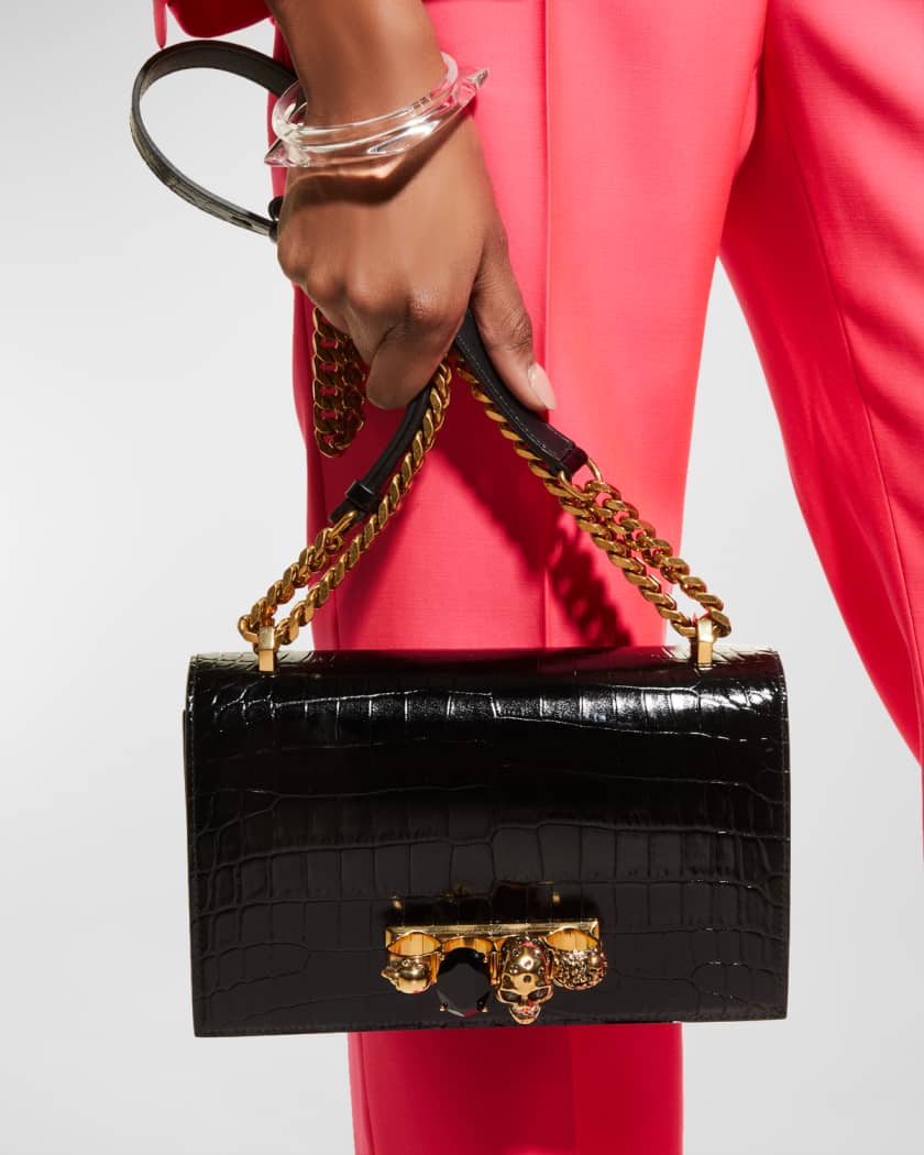 Jeweled Satchel Bag