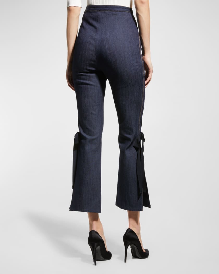 Lou Side-Split Denim Pants