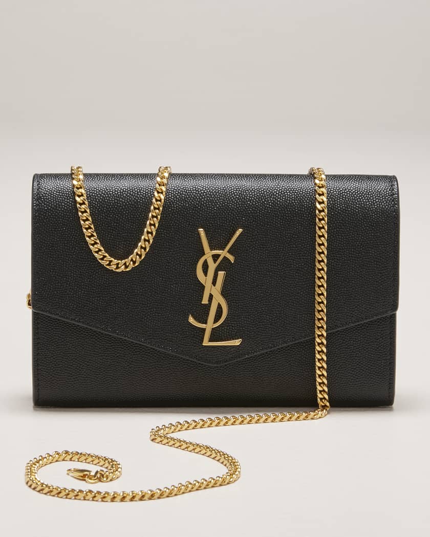 Saint Laurent Uptown Leather Wallet-On-Chain