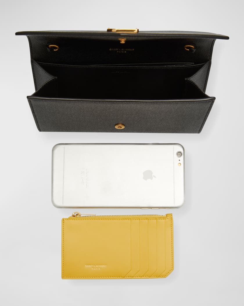 Uptown card case in grain de poudre embossed leather best sale