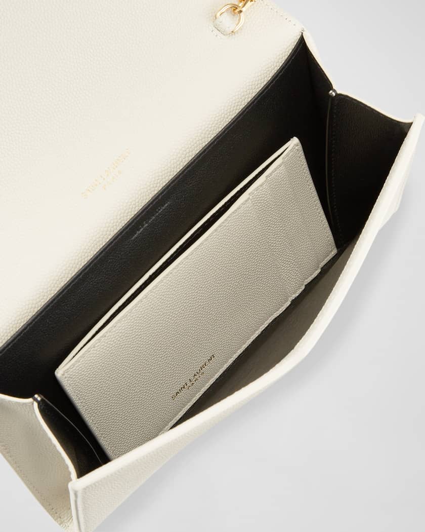 Uptown YSL Wallet on Chain in Grained Leather