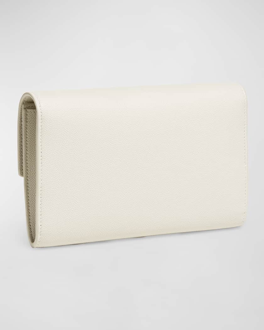 Uptown YSL Wallet on Chain in Grained Leather