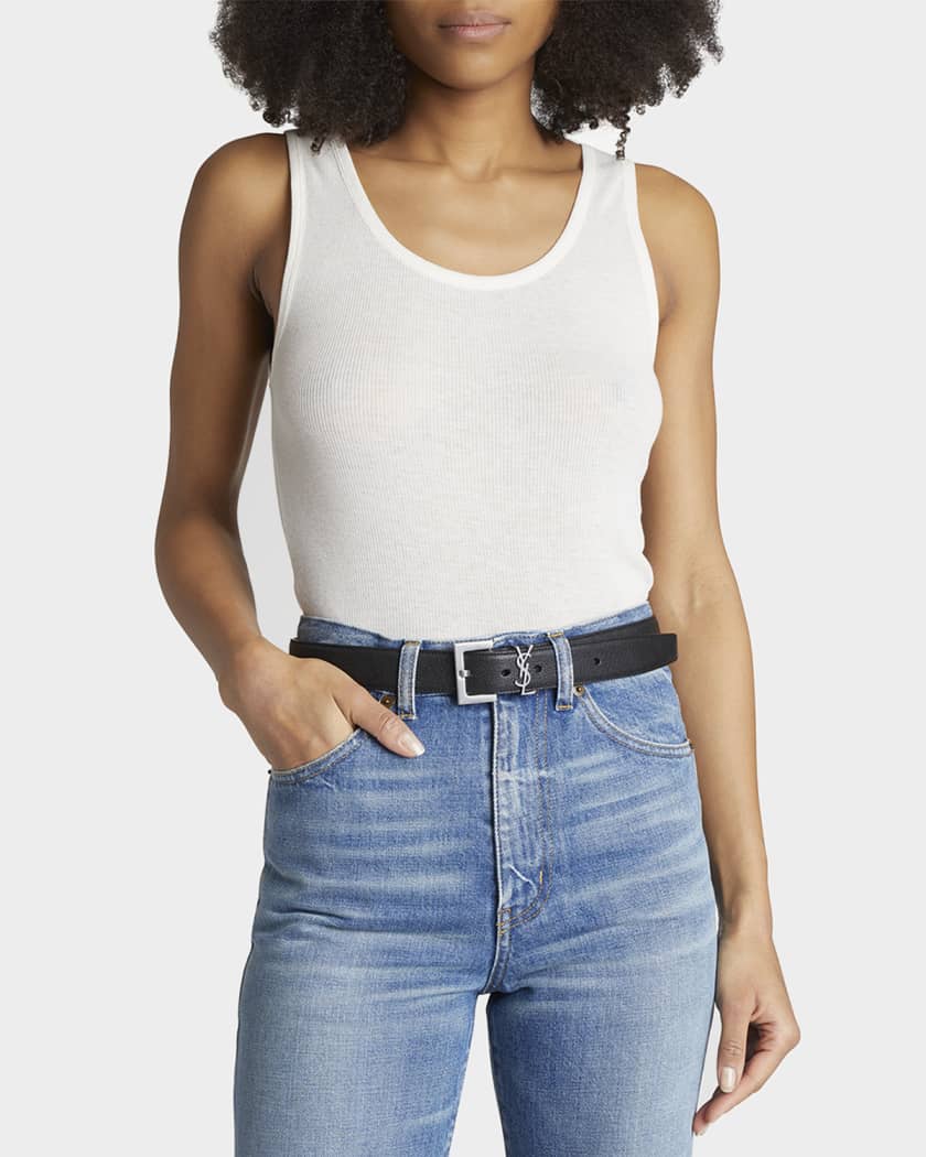 YSL Cintura Box Leather Belt