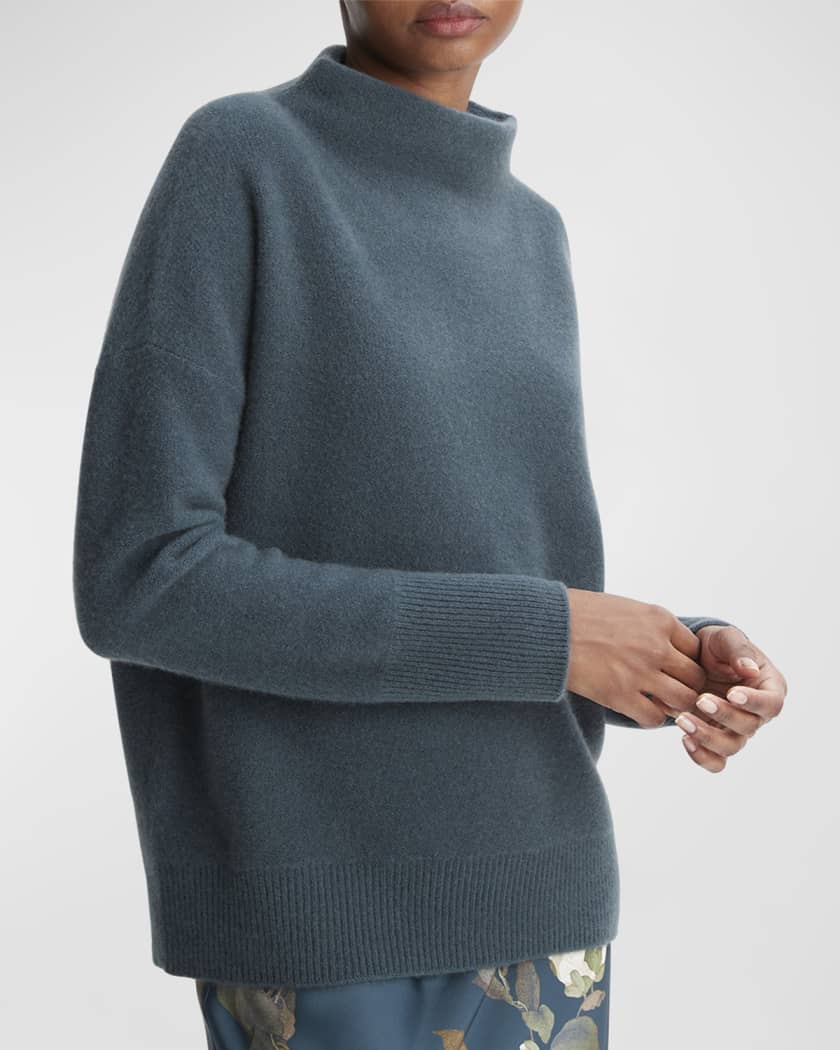Boiled cashmere funnel neck pullover vinc shop