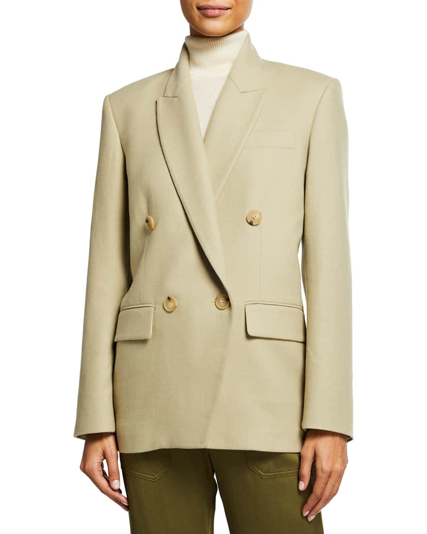 Vince double breasted flannel blazer
