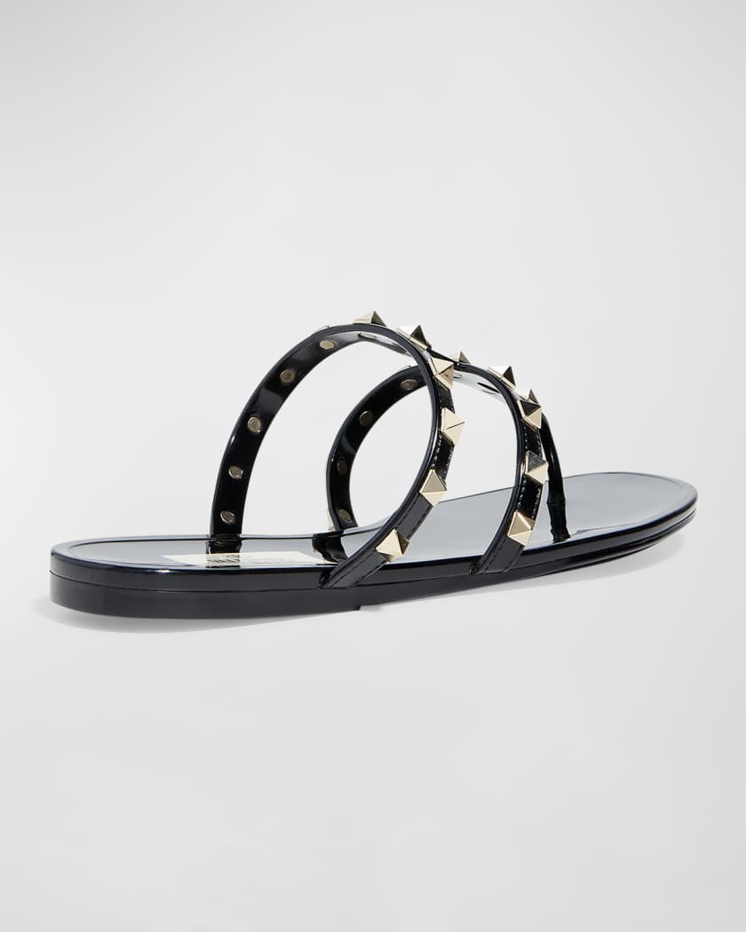Rockstud flat slide sandal top