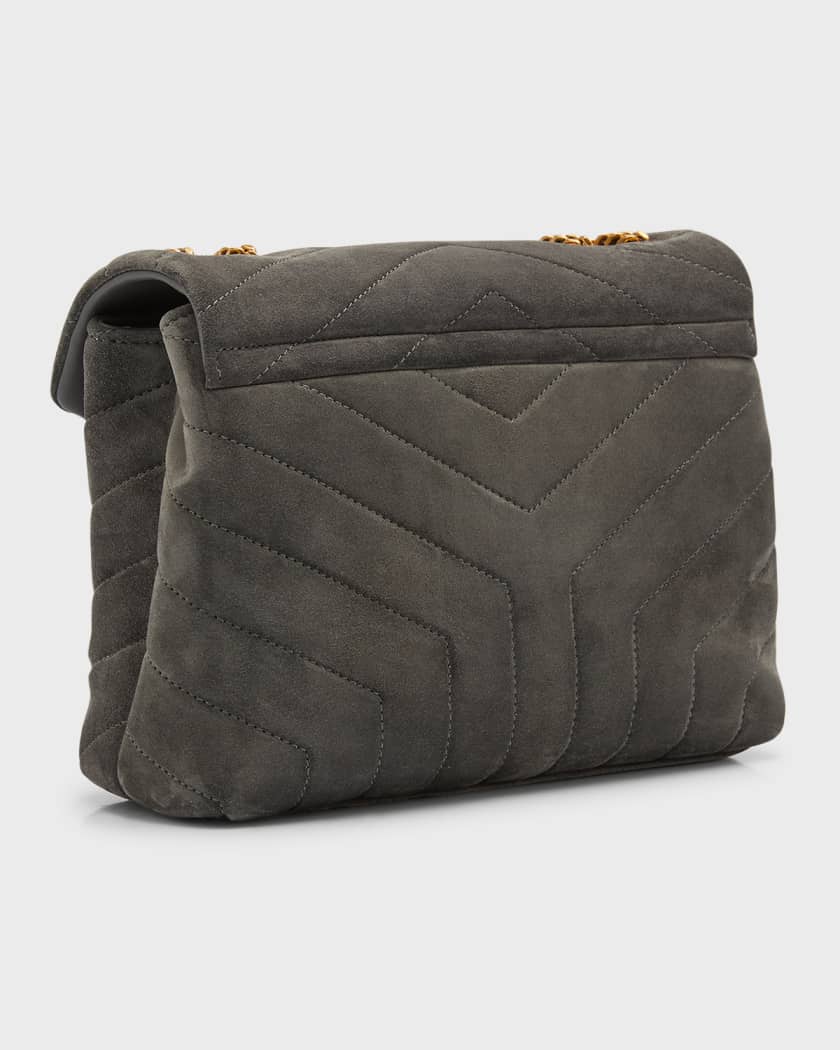 Loulou Y-Quilted Crossbody Toy Bag Storm Grey