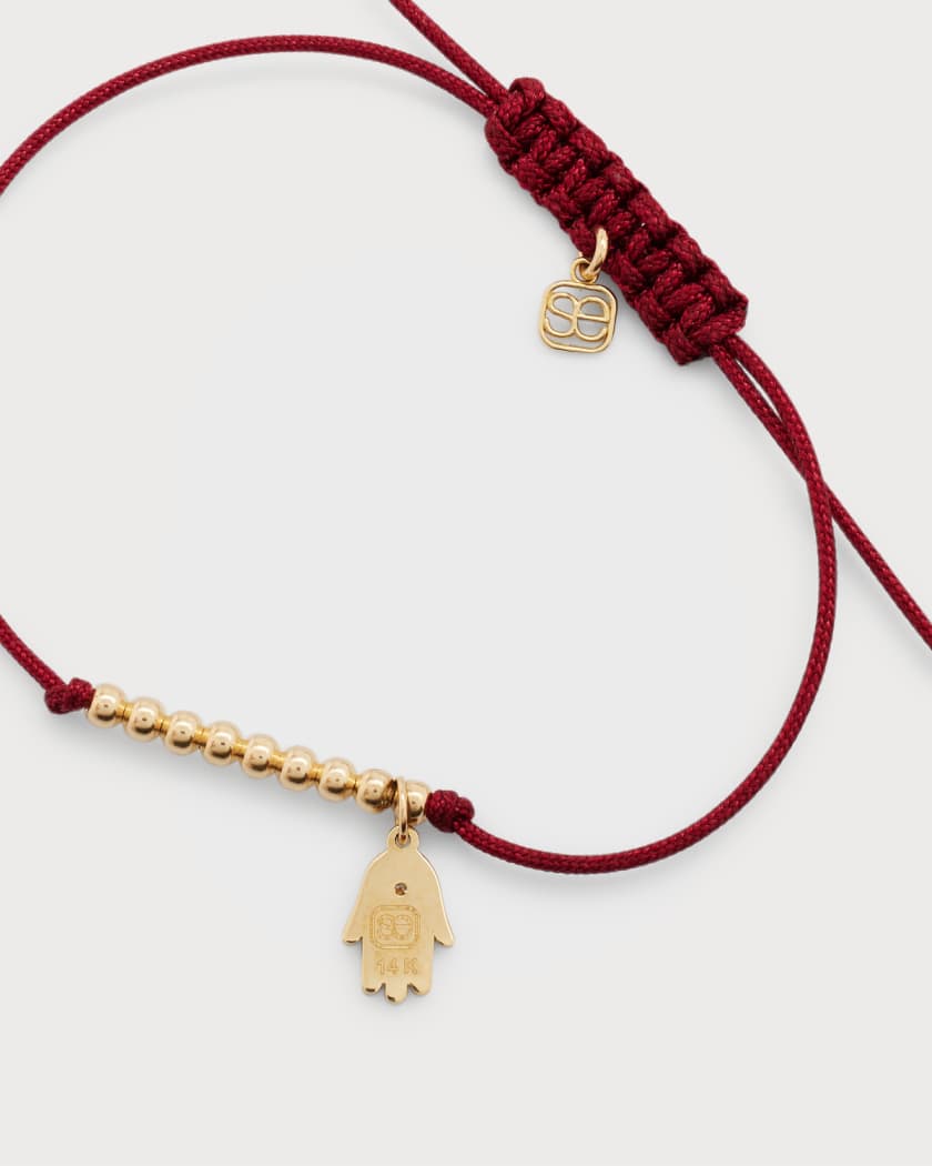 Sydney Evan Diamond Hamsa Pull Cord Bracelet Neiman Marcus