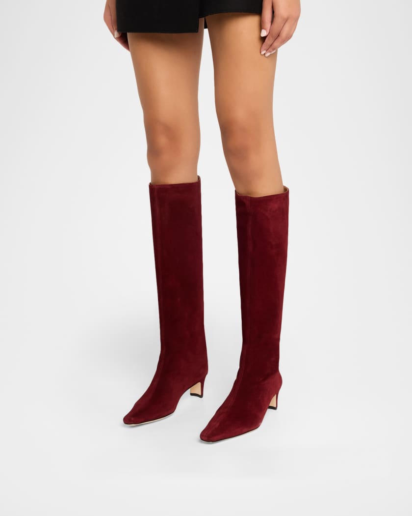 Wally Suede Patchwork Tall Boots