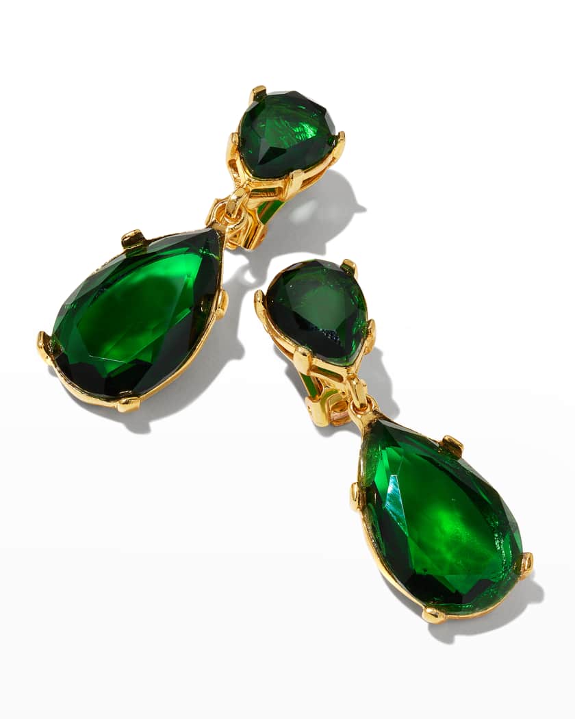 Kenneth jay lane emerald earrings store