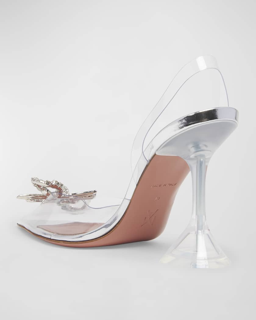 Rosie See-Through Slingback Bow Pumps